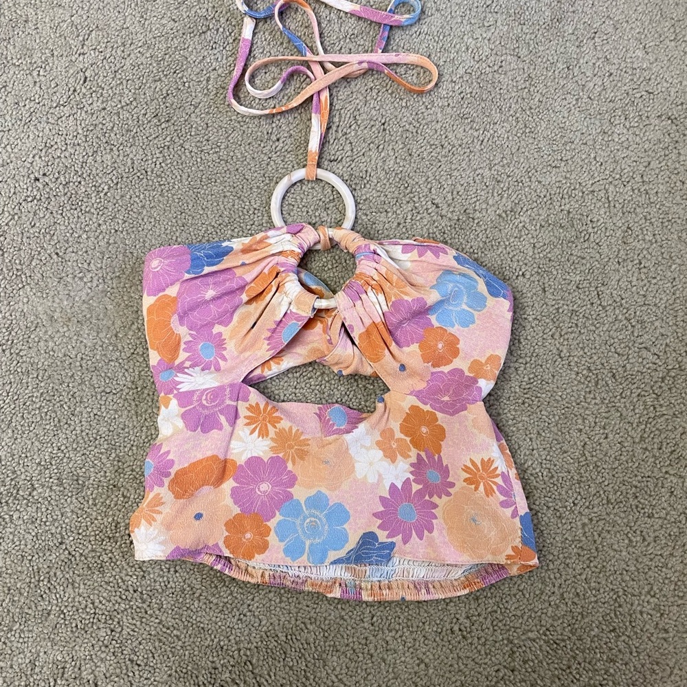 Charlie Holiday Shimmer Halter Top